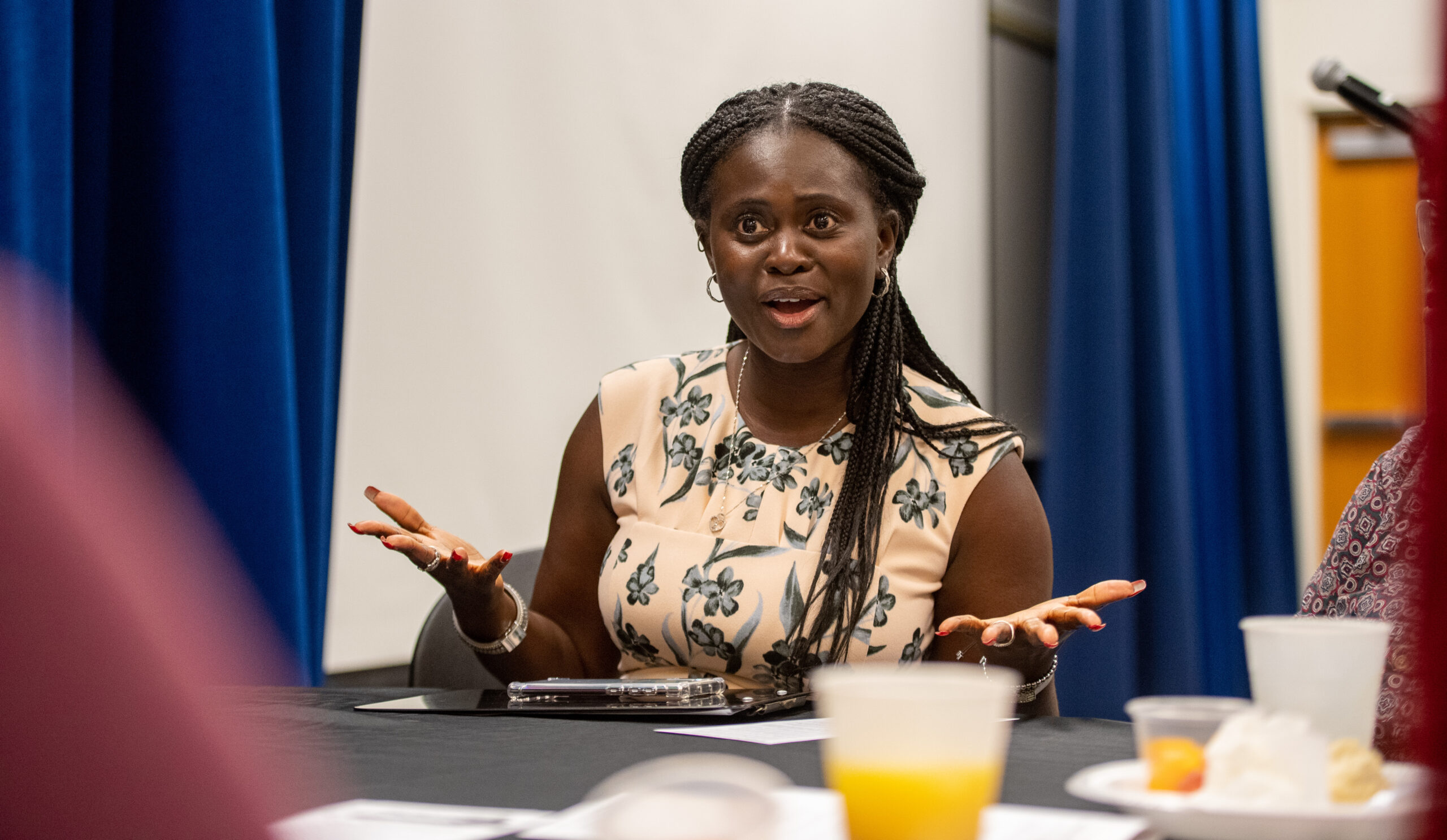 Local African American leaders engage in conversations about success and giving back with students on East Campus on January 30, 2020 in Orlando, Fla. The event was sponsored by the African American Cultural Society and the Peace and Justice Institute.